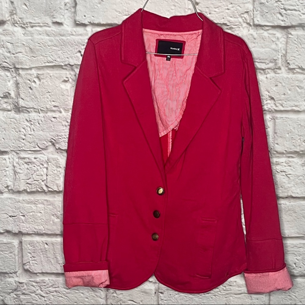 Hurley Women's Pink Button Jacket Size Medium